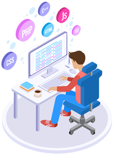 Developer coding
